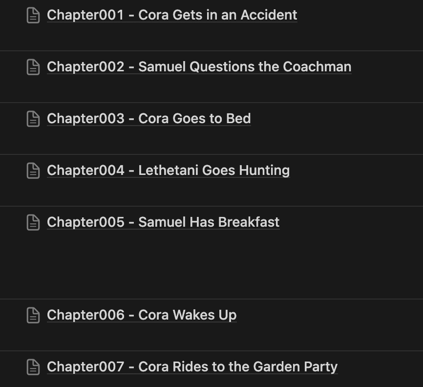 chapter titles